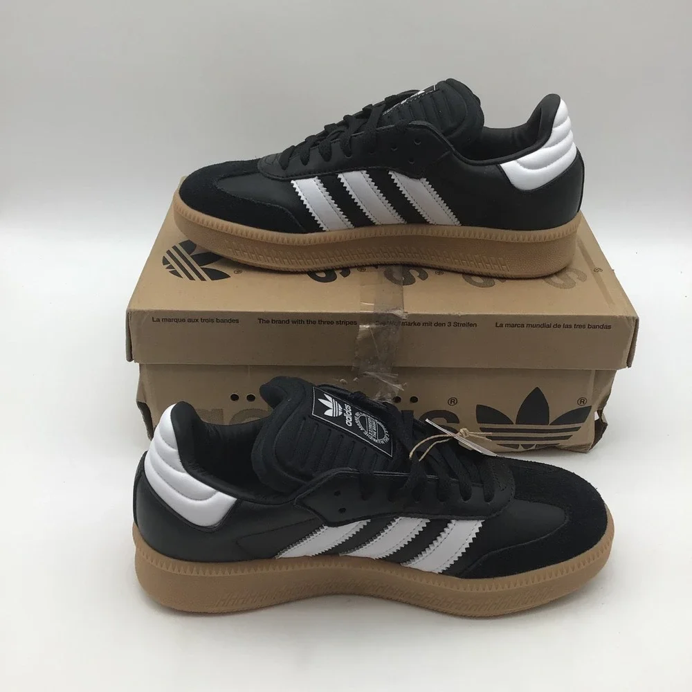 Adidas Samba XLG Mens Size 8.5 Black White Gum Platform Sneakers IE1379 NEW‎
